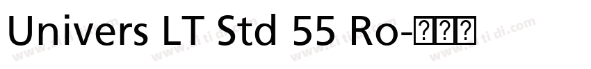 Univers LT Std 55 Ro字体转换